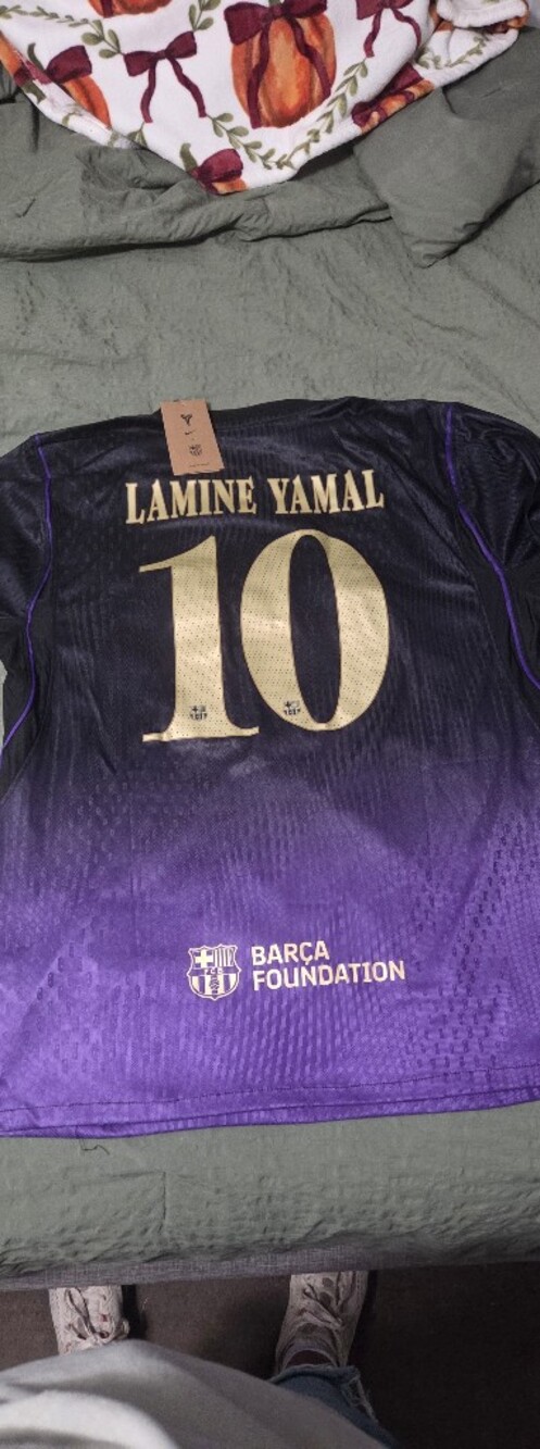 Barcelona Mens Soccer Jersey - Purple/Black - Lamine Yamal #10
